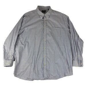 Lauren Ralph Lauren Black Label Men's Shirt Size 20 36/37 Tall Plaid Blue Purple